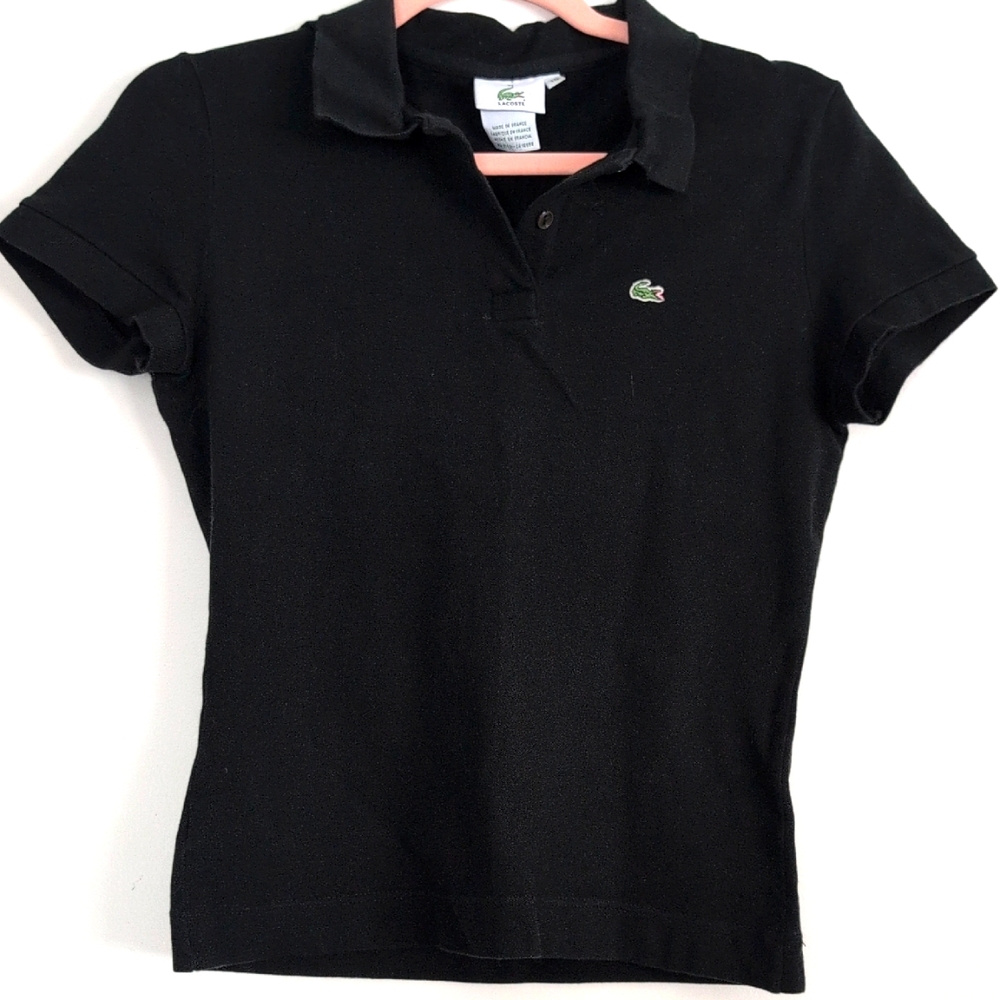 Lacoste  Women's Black Polo Shirt size 10